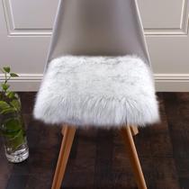 Capa de cadeira Almofada de assento Faux Fur Softlife White