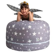 Capa de cadeira Bean Bag Stuffed Animal Storage 100% algodão Capa de cadeira Bean Bag Stuffed Animal Storage 100% algodão