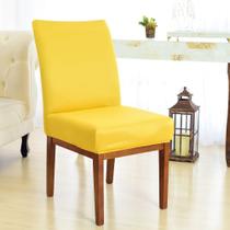 Capa de Cadeira C/ Elástico Malha Gel Sala Jantar Amarelo