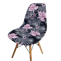 Capa de Cadeira Charles Eames Eiffel Pé Palito 1 Peça Malha Estampada