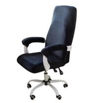 Capa de cadeira de escritório FORCHEER Large Black Velvet com apoio de braço