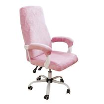 Capa de cadeira de escritório FORCHEER Large Pink Velvet Braço
