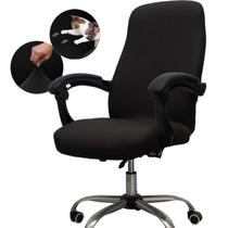 Capa de cadeira de escritório Melaluxe Universal Stretch Black Tamanho L