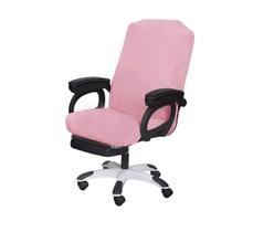 Capa de cadeira de escritório SARAFLORA rosa médio em poliéster/elastano Capa de cadeira de escritório SARAFLORA rosa médio em poliéster/elastano