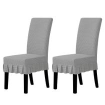Capa de cadeira de jantar Easy-Going Stretch Parsons Light Grey 2 unidades