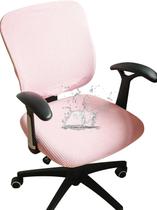 Capa de cadeira de mesa FORCHEER rosa jacquard resistente à água