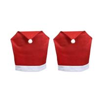 Capa De Cadeira De Natal Vermelha Em Tecido Não Tecido Para Decoração De Mesa De Jantar E