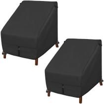 Capa de cadeira de pátio Porch Shield Waterproof Outdoor, pacote com 2