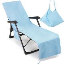 Capa de cadeira de piscina Chaise Lounge Toalha de praia VOCOOL Sky Blue Capa de cadeira de piscina Chaise Lounge Toalha de praia VOCOOL Sky Blue