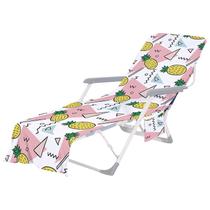 Capa de cadeira de praia com bolsos laterais, espreguiçadeira de microfibra, capa de toalha para espreguiçadeira, piscina, banho de sol, jardim, hotel de praia, fácil de transportar