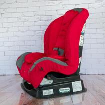 Capa de cadeira e acolchoado extra -cinza chumbo c/ vermelho - ALAN PIERRE BABY