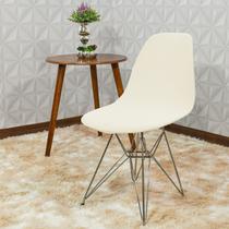 Capa de Cadeira Eiffel Eames Kit 8 Unidadess Creme Linda Capa de Cadeira Eiffel Eames Kit 8 Unidadess Creme Linda