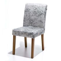 Capa De Cadeira Estampa Para Mesa De Jantar Em Malha Gel Vitalícia