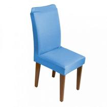 Capa De Cadeira Guilherme Confecções Kit 4 Peças Azul Turquesa