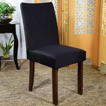 Capa de Cadeira Jantar Malha Spandex Envio 24h Preto
