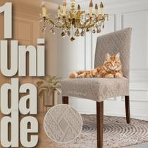 Capa de Cadeira Linha Gold Anti Gato Indiana - Greige