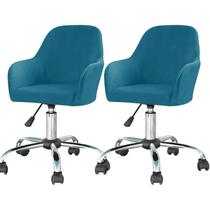 Capa de cadeira LOVEHOUGE Velvet, apoio de braço giratório, encosto curvo, 2 peças