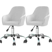 Capa de cadeira LOVEHOUGE Velvet, apoio de braço giratório, encosto curvo, 2 peças