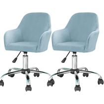 Capa de cadeira LOVEHOUGE Velvet, apoio de braço giratório, encosto curvo, 2 peças