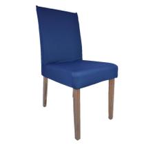 Capa de Cadeira Malha - Cor Azul Marinho - Kit 4 Capas - 7