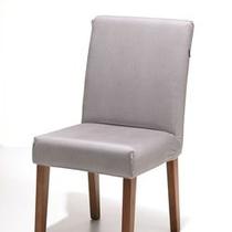 Capa de cadeira malha couro titânio - bella janela