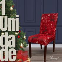 Capa de Cadeira Natalina Cervo - Vermelho