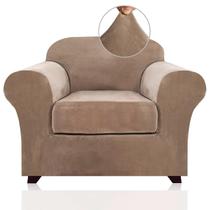 Capa de cadeira PrinceDeco Velvet Slipcovers 1 Seater Camel Capa de cadeira PrinceDeco Velvet Slipcovers 1 Seater Camel