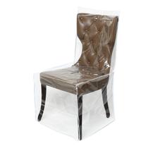 Capa de cadeira Zipcase em PVC transparente Heavy-Duty, 2 pacotes de 20x22x20x41 cm