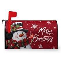 Capa de caixa de correio Dacawin 53x46 cm Red Christmas Snowman