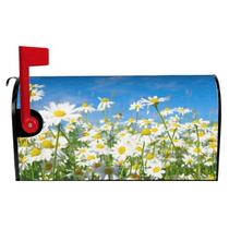 Capa de caixa de correio Dujiea White Daisy Waterproof 53x46cm