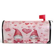 Capa de caixa de correio Wamika Happy Valentine's Day Love Gnomes Pink Capa de caixa de correio Wamika Happy Valentine's Day Love Gnomes Pink
