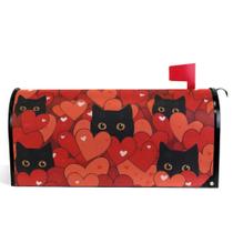 Capa de caixa postal Wamika Happy Valentine's Day Love Cats Red Capa de caixa postal Wamika Happy Valentine's Day Love Cats Red