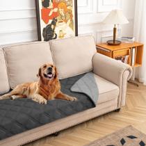 Capa de Cama Impermeável e Reversível para Cães SUNNYTEX - Cinza Escuro/Cinza