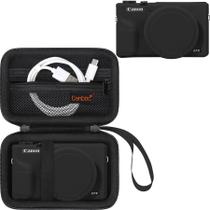 Capa de câmera Canboc para Canon PowerShot G7X Mark III preta Capa de câmera Canboc para Canon PowerShot G7X Mark III preta