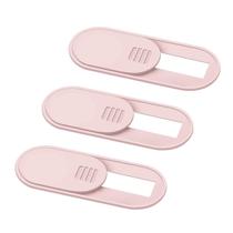 Capa de câmera para laptop Slide HKDGYHON Ultra Thin 0,7 mm rosa x3