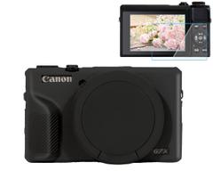 Capa de câmera Pocoukate para Canon G7X Mark III Silicone Black