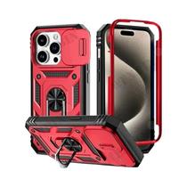 Capa De Câmera Reforçada Com Suporte Giratório 360 Graus Para iPhone 17 pro Max 16 15 14 13 12 11