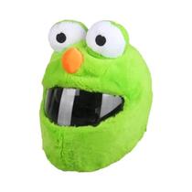 Capa De Capacete De Motocicleta De Pelúcia Em Estilo Cartoon Com Orelhas Flexíveis, Capa Protetora