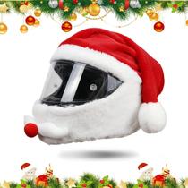 Capa de capacete de motocicleta HTLNUZD Christmas Plush Fun
