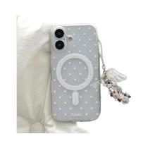 Capa De Carregamento Sem Fio Magsafe Amarela Com Estrelas Coreanas Para iPhone 11 12 13 14 15 16 17