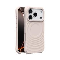 Capa De Carregamento Sem Fio Magsafe Para iPhone, Silicone Com Efeito De Ondas, Capa Macia E À Prova