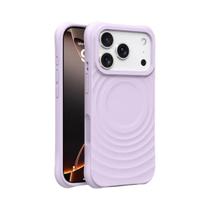 Capa De Carregamento Sem Fio Magsafe Para iPhone, Silicone Com Efeito De Ondas, Capa Macia E À Prova