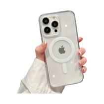 Capa De Carregamento Sem Fio Transparente Magnética Para Iphone 11 12 13 14 15 Pro Max Mini X 7 8 Se