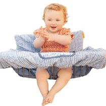 Capa de carrinho de bebê Binxy Baby 2 em 1 com brinquedos azuis