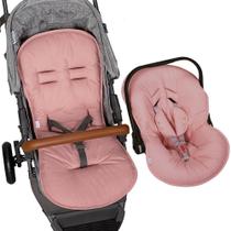 Capa de Carrinho e Bebê Conforto Rosê Antigo