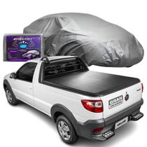 Capa de Carro Fiat Strada Impermeável Com Forro Central e Elástico Capa de Carro Fiat Strada Impermeável Com Forro Central e Elástico
