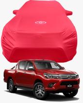 Capa de Carro Toyota Hilux Modelo com Santo Antonio Tecido Lycra Premium