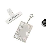 Capa De Cartão Colorida Com Glitter Graffiti Love Transparente De Três Polegadas, Pingente De