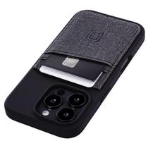Capa de cartão Dockem para iPhone 16 Pro com capa de silicone líquido