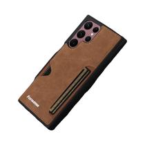 Capa De Cartão Retro Em Couro Para Samsung Galaxy S24 S25 Ultra S23 FE A16 A15 A17 A35 A14 A36 A56